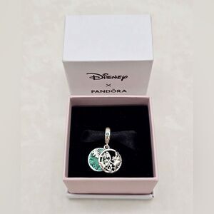 Pandora Disney Lion King Timon and Pumbaa and Simba Green Enamel Dangle Charm